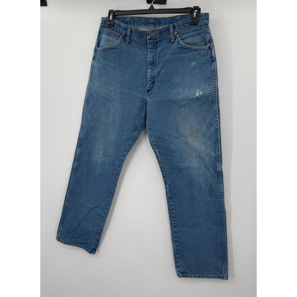 Wrangler 13MWZ Cowboy Cut Jeans Mens 33x30 Blue Denim Straight Leg Vintage USA - Picture 4 of 7